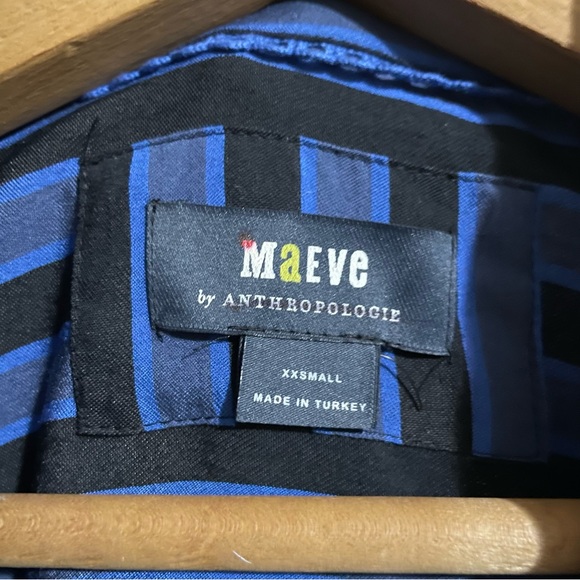 Maeve Anthropologie Silky Striped Buttondown Shirt - Picture 9 of 10